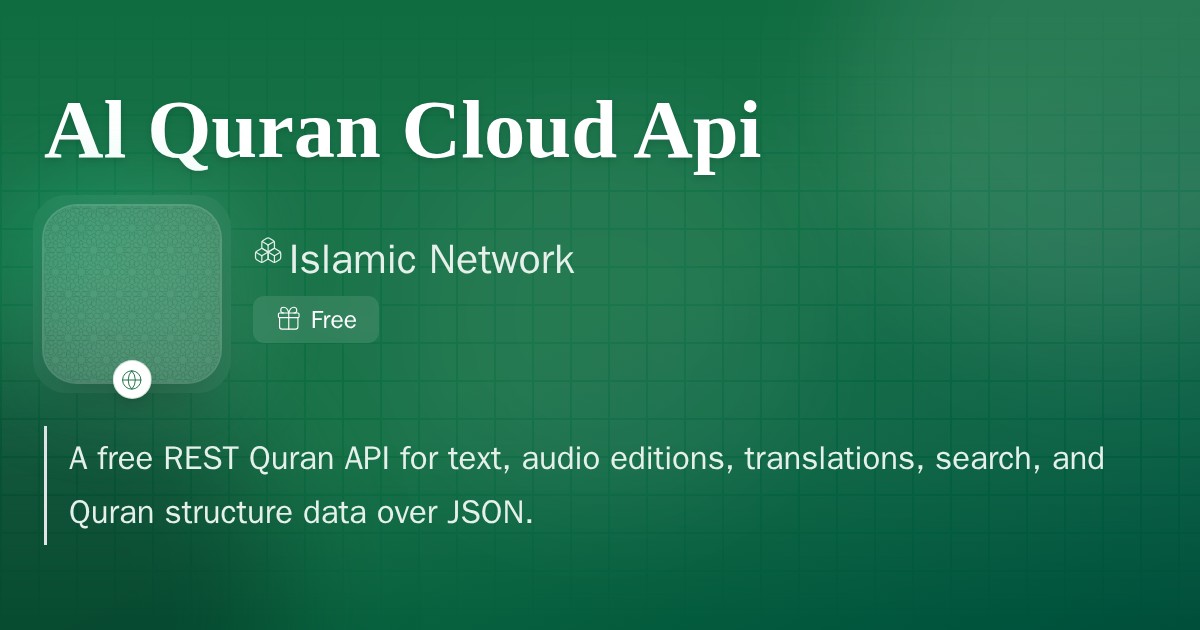 Al Quran Cloud API | Kunuz
